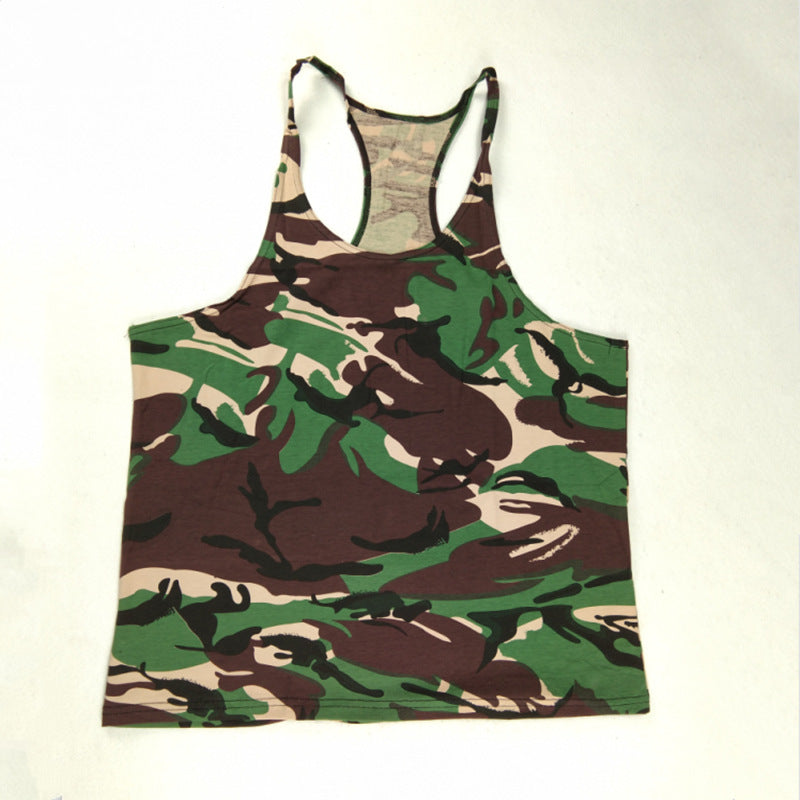 Mens Camouflage Sports Tank Top Gymwear