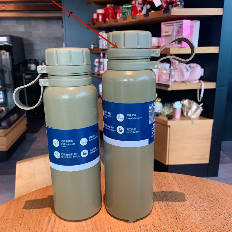 Outdoor Sports Bottle Portable Malaking Kapasidad Stainless Steel Vacuum Flask Water Cup