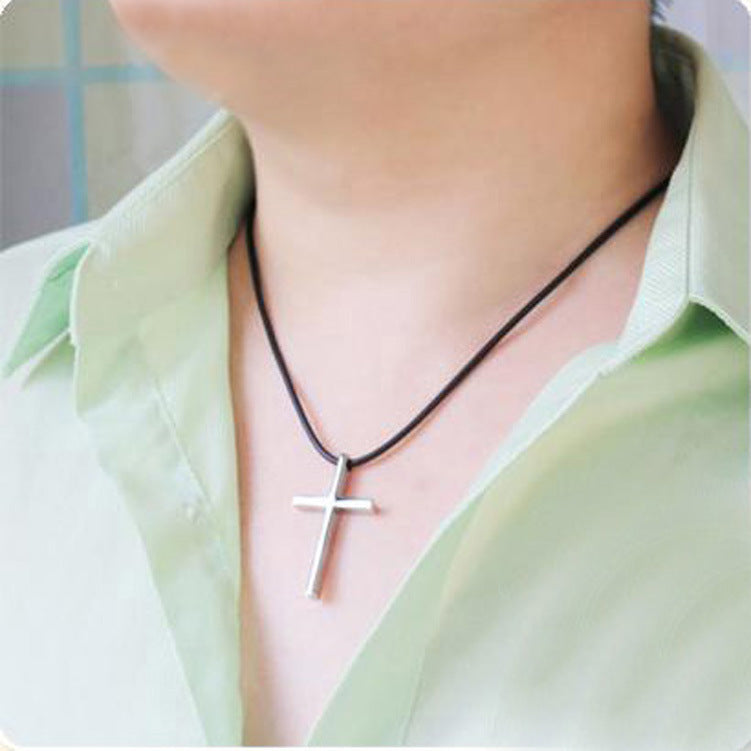 Glossy Cross Necklace
