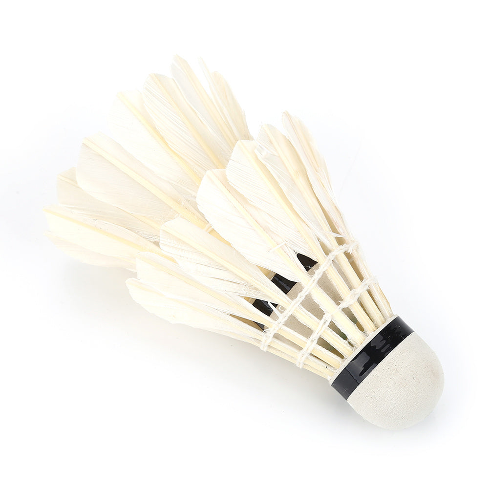 12Pcs/Lot White Feather Badminton Balls Shuttlecocks Outdoor Sports Training Accessory