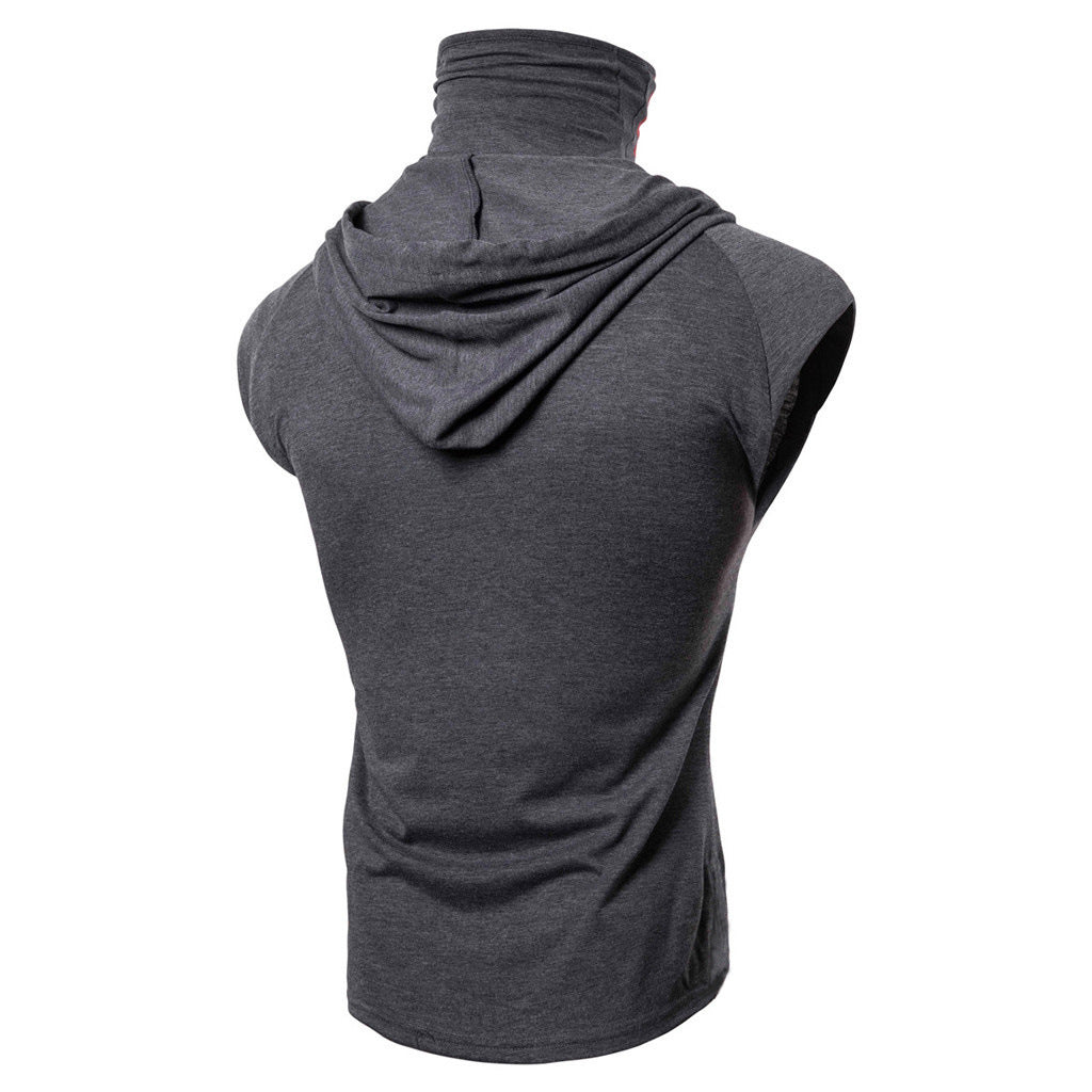Mens Mask Sports Vest Hooded