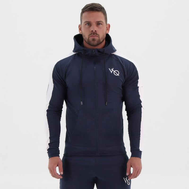 Autumn and Winter Color Matching Sports Sweater Men's Jacket