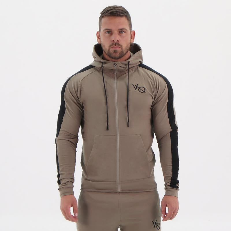 Autumn and Winter Color Matching Sports Sweater Men's Jacket
