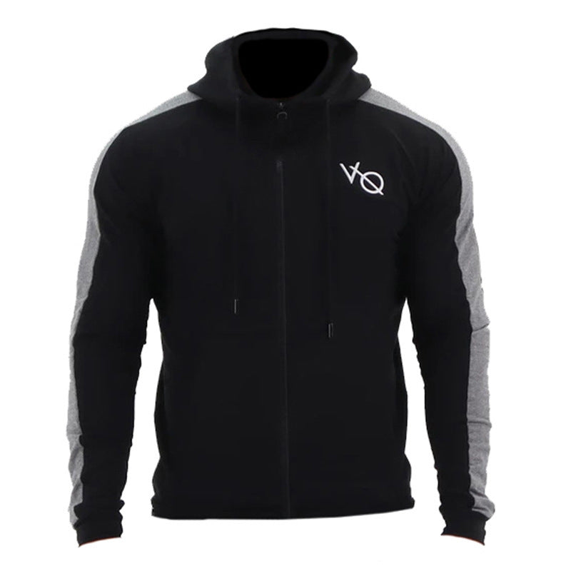 Autumn and Winter Color Matching Sports Sweater Men's Jacket