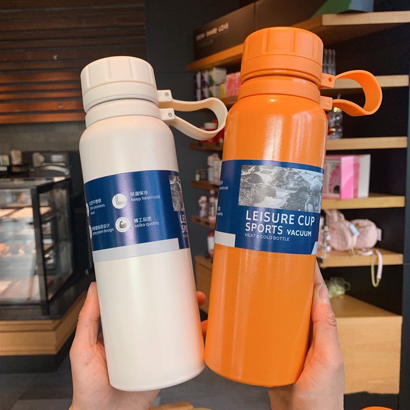 Outdoor Sports Bottle Portable Malaking Kapasidad Stainless Steel Vacuum Flask Water Cup