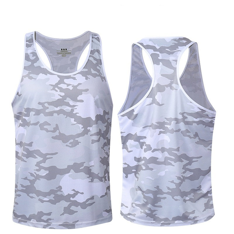 Men's Sports Quick-drying Running Sleeveless Camouflage Top