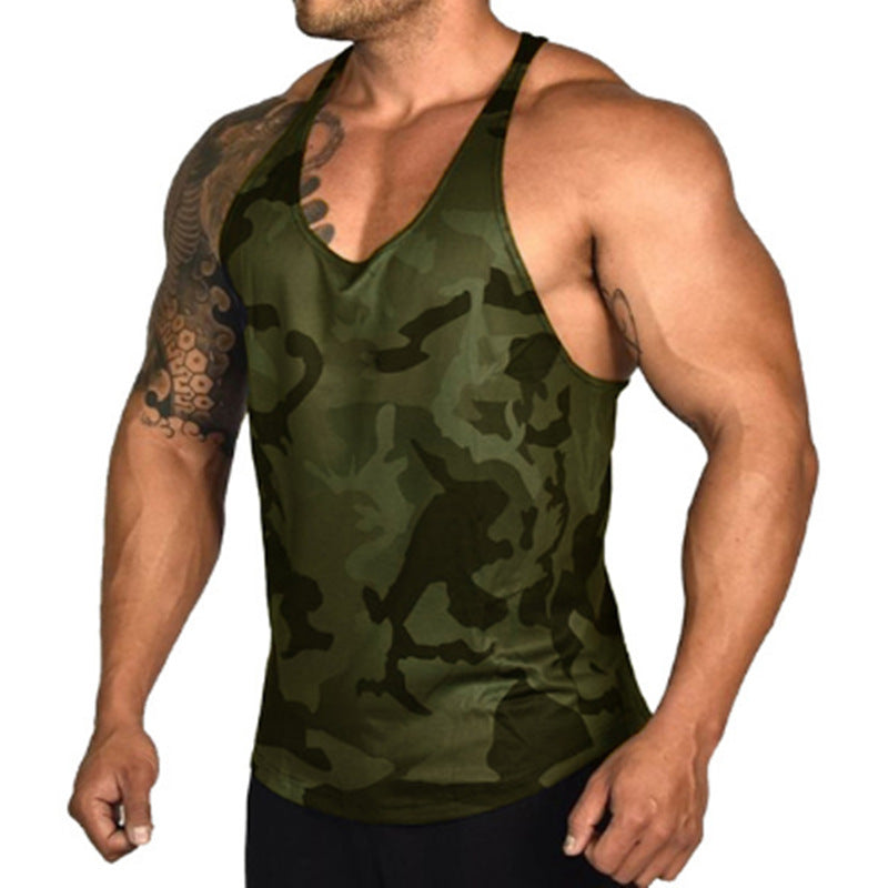 Mens Camouflage Sports Tank Top Gymwear