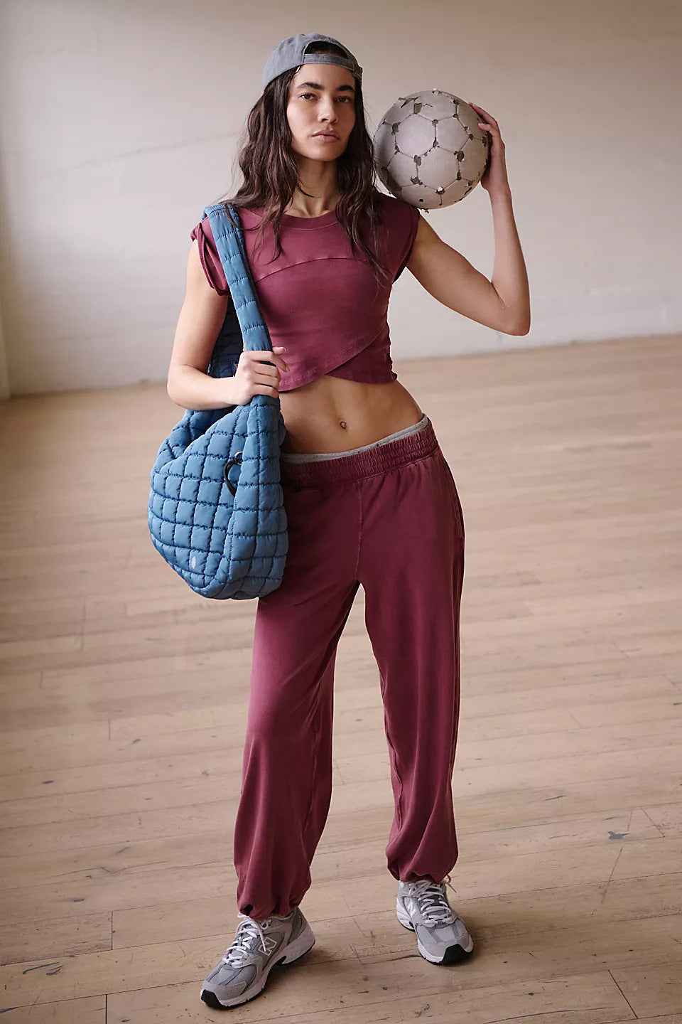 Ladies Two-piece Set Solid Color Casual Suit Short Sleeveless Top Sweatpants