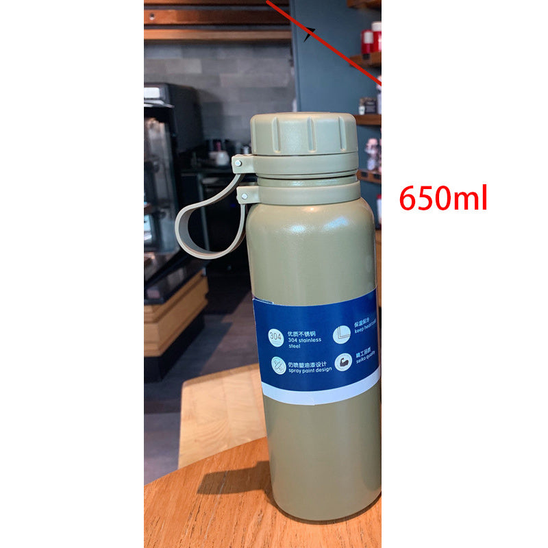 Outdoor Sports Bottle Portable Malaking Kapasidad Stainless Steel Vacuum Flask Water Cup