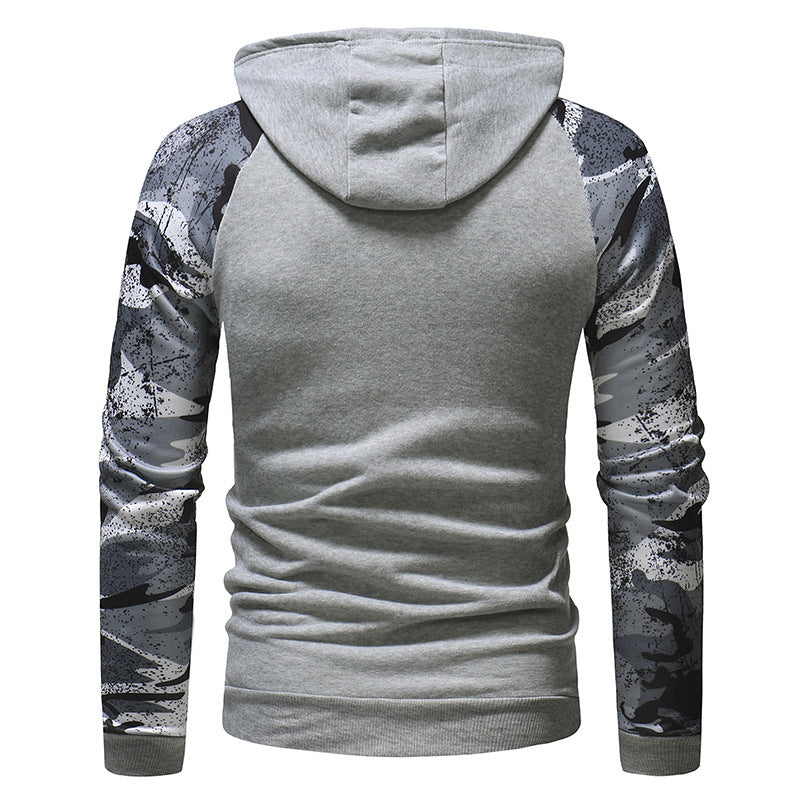 เสื้อสเวตเตอร์ลายพรางแขนยาวสำหรับผู้ชาย