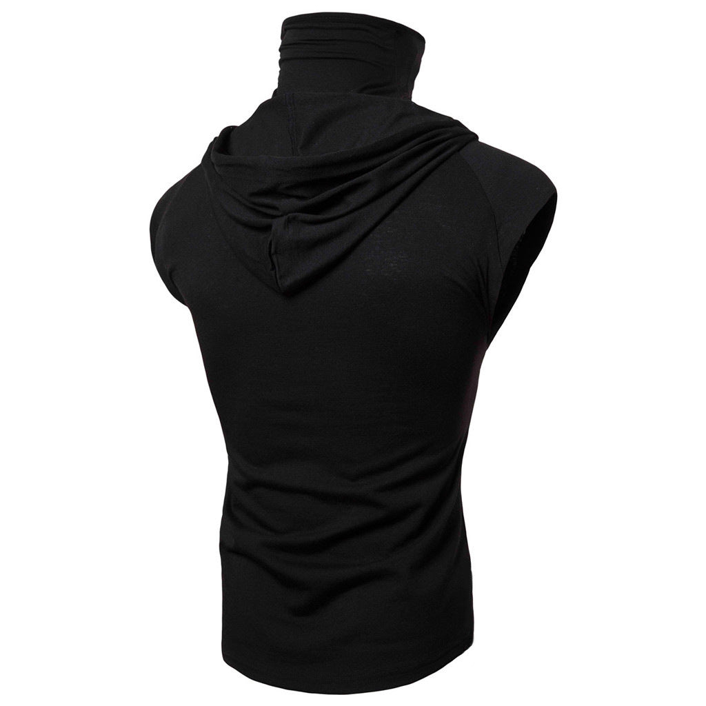 Mens Mask Sports Vest Hooded