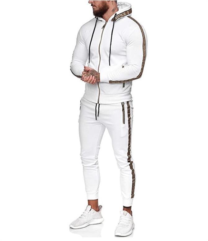 Men's sports tracksuit solid color casual wear