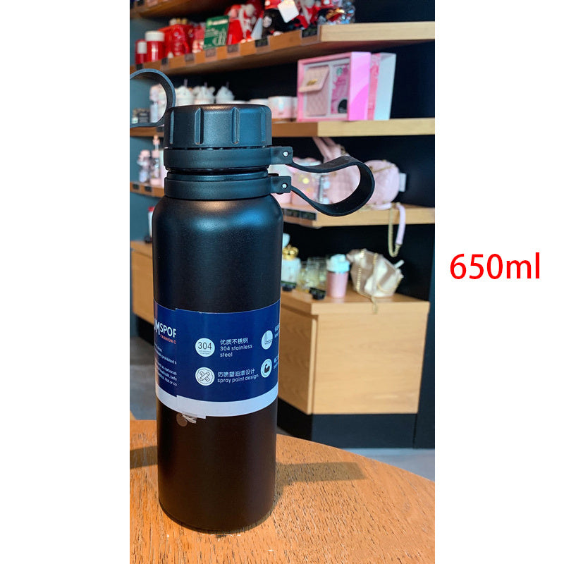 Outdoor Sports Bottle Portable Malaking Kapasidad Stainless Steel Vacuum Flask Water Cup