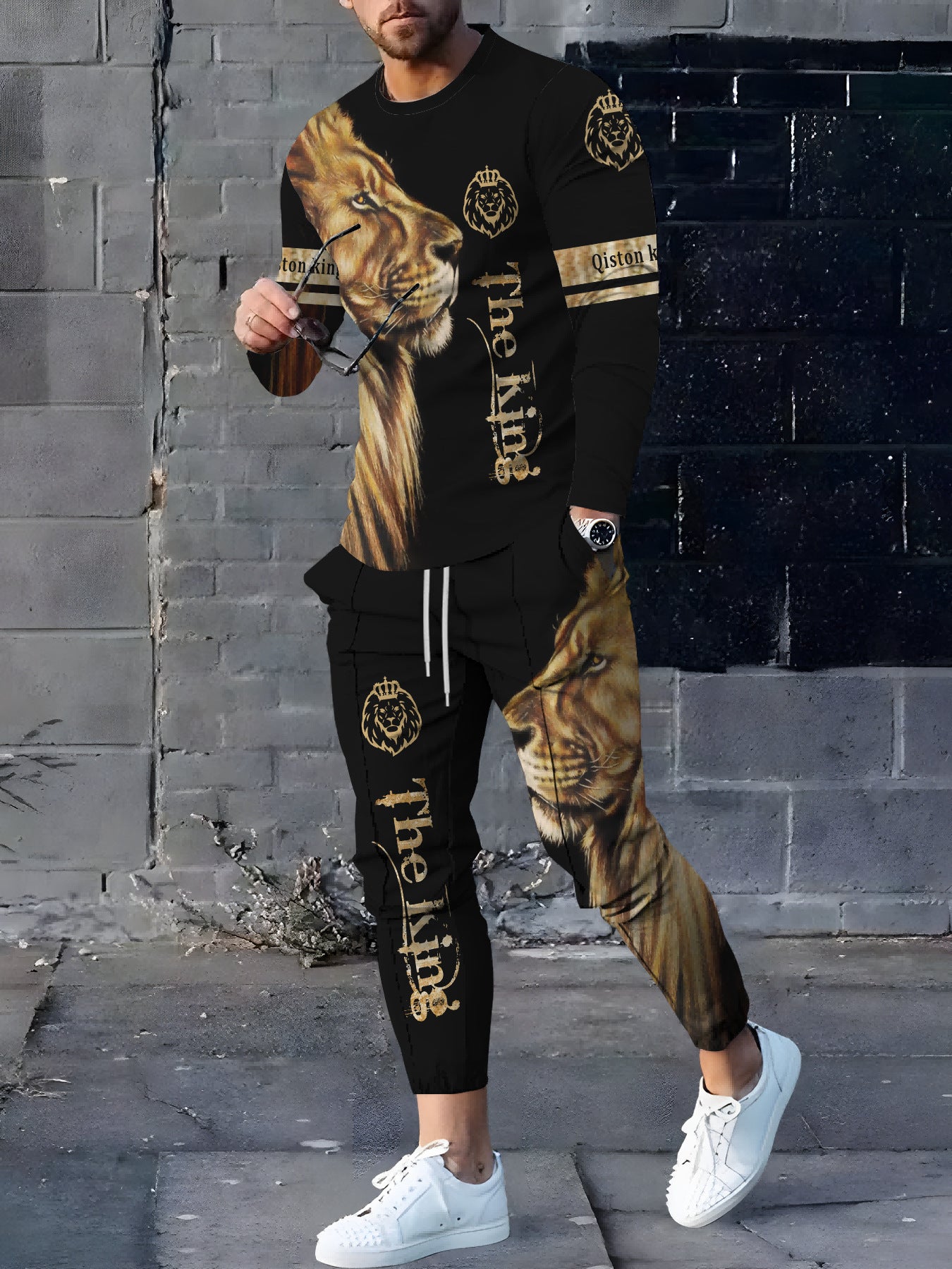 Wear Kings Tracksuit Sports And Leisure Suit Printed T-shirt Length
