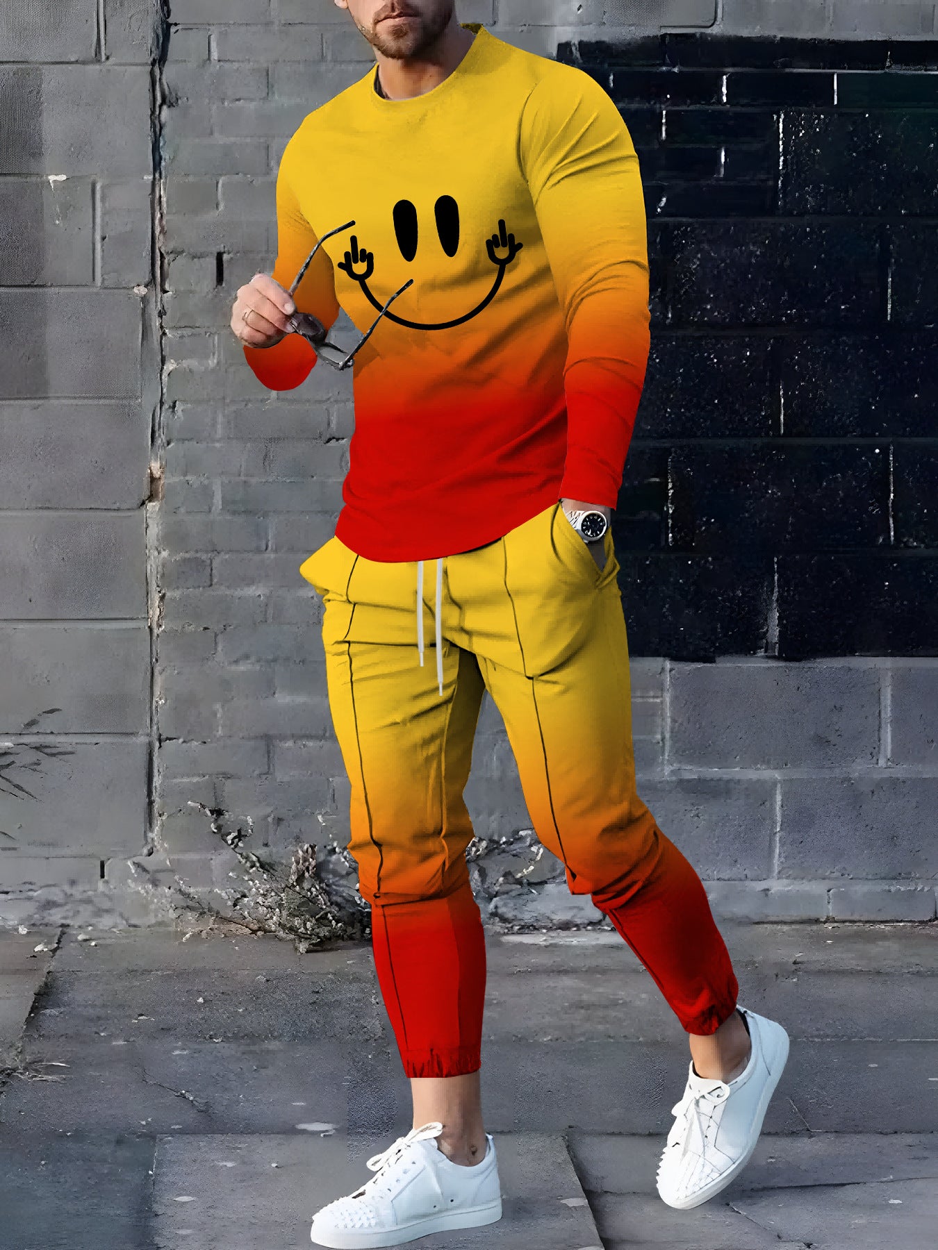 Wear Kings Tracksuit Sports And Leisure Suit Printed T-shirt Length