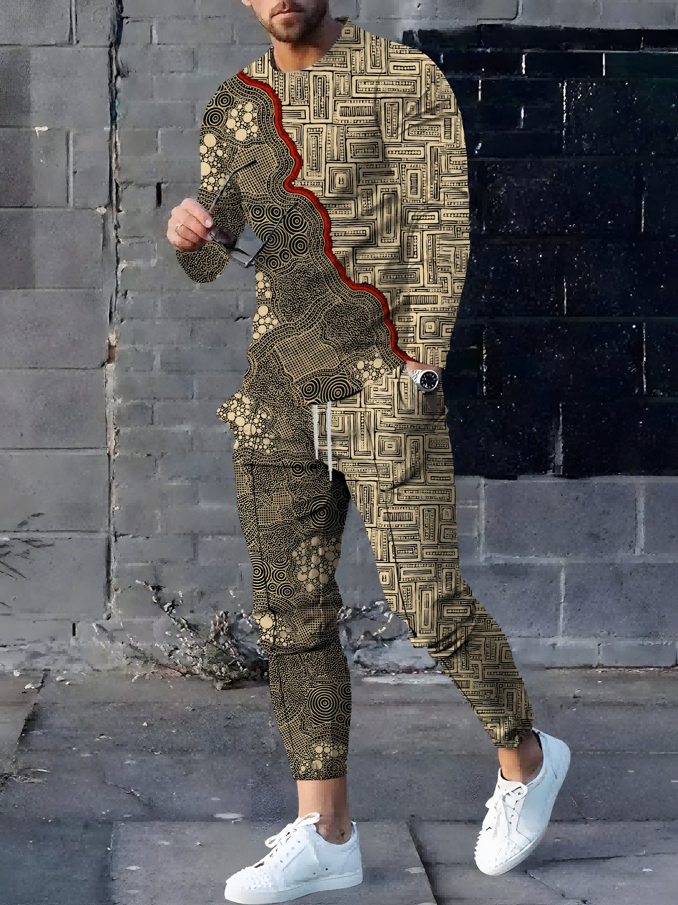 Wear Kings Tracksuit Sports And Leisure Suit Printed T-shirt Length