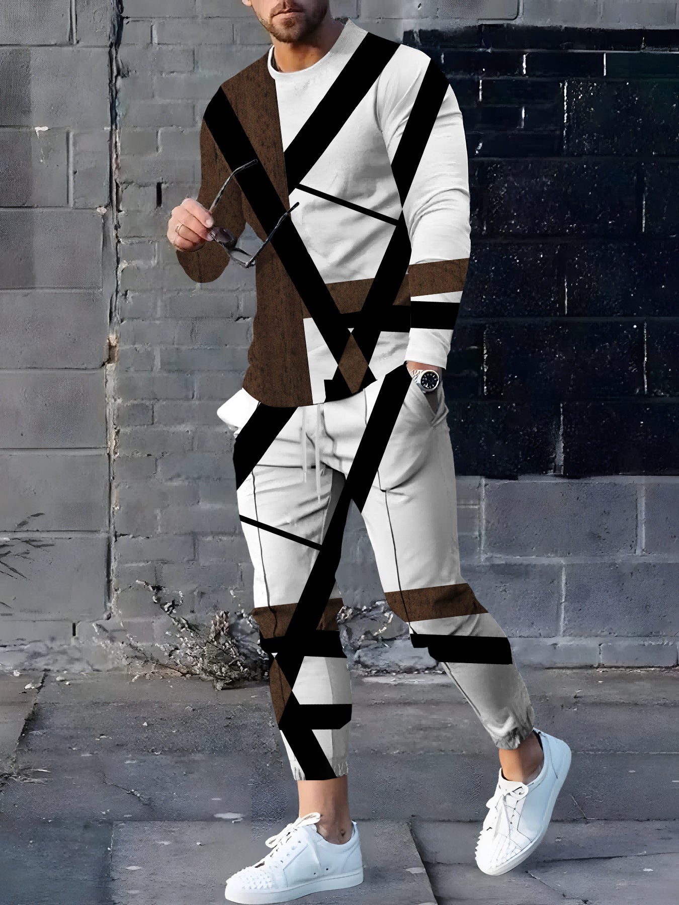 Wear Kings Tracksuit Sports And Leisure Suit Printed T-shirt Length