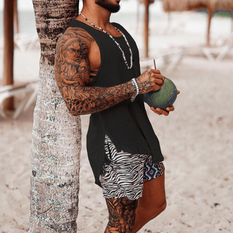 Men's Fashion Tassel Sports Vest