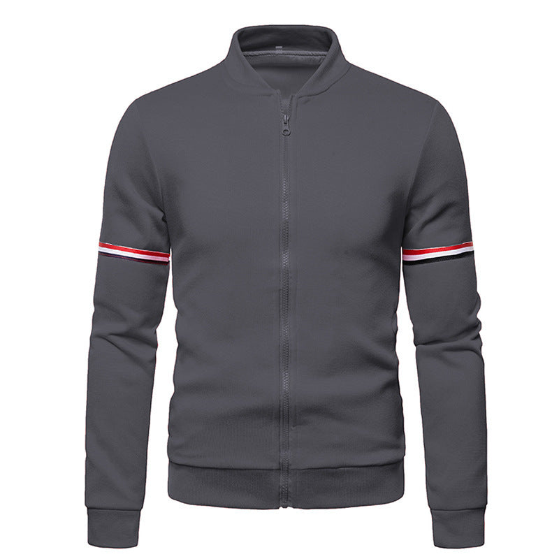 British Ribbon Stand Collar Mens Jacket