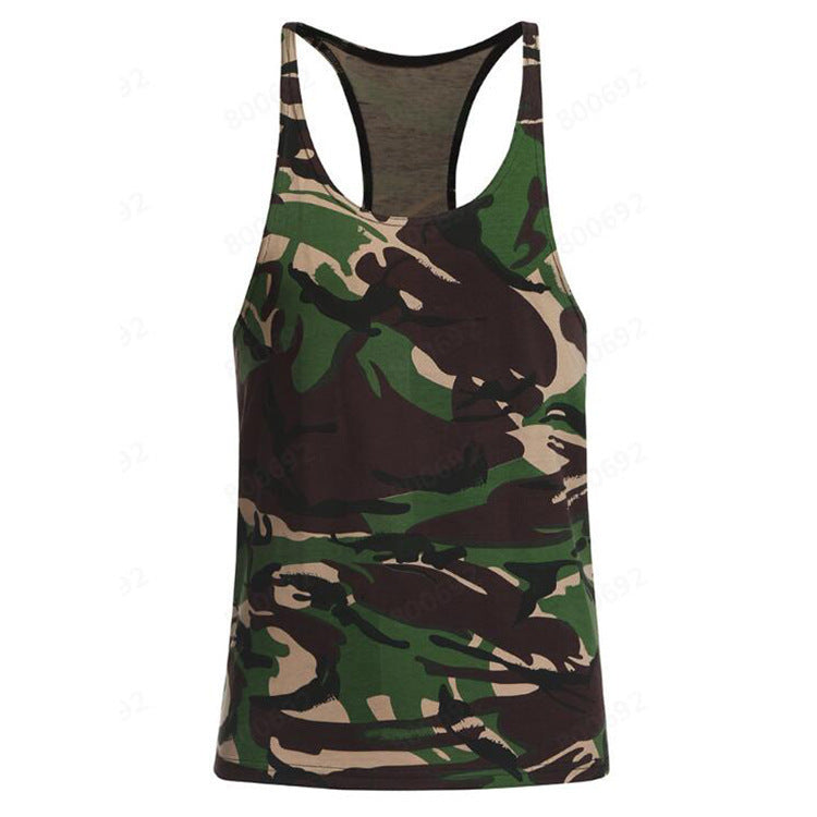 Mens Camouflage Sports Tank Top Gymwear