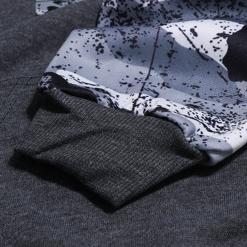 เสื้อสเวตเตอร์ลายพรางแขนยาวสำหรับผู้ชาย