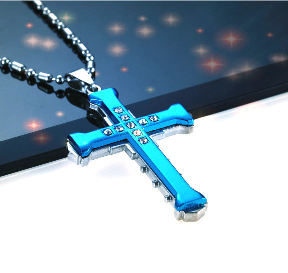 European At American Cross Necklace
