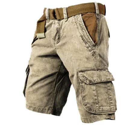 Men's Sports Shorts Loose Wear-resistant Casual Shorts Yellow Stone