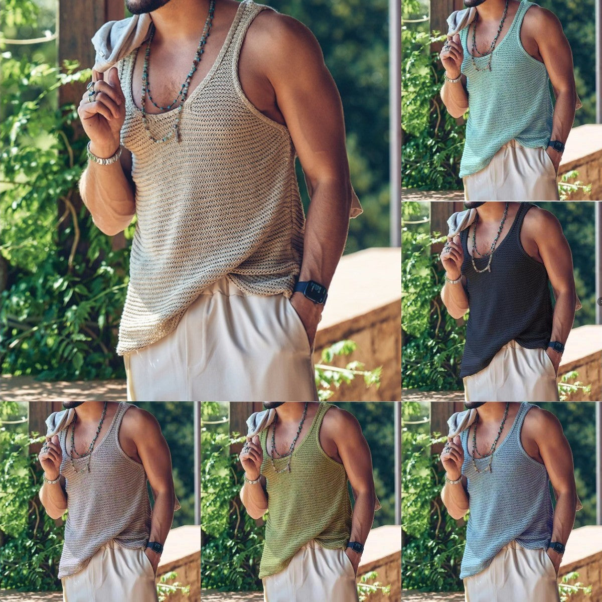 Casual Easy Matching Sling I-shaped Sports Vest