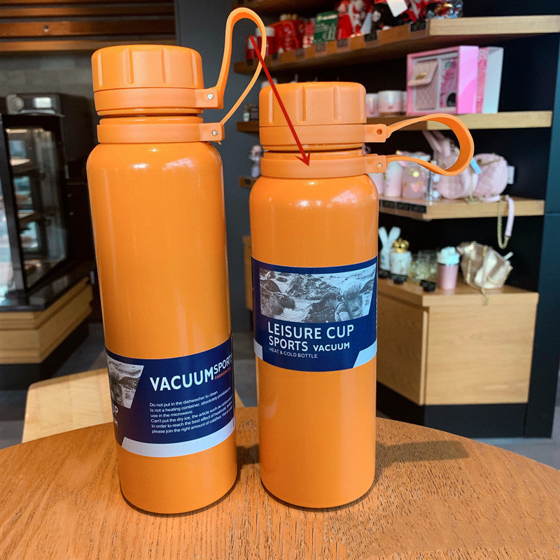 Outdoor Sports Bottle Portable Malaking Kapasidad Stainless Steel Vacuum Flask Water Cup
