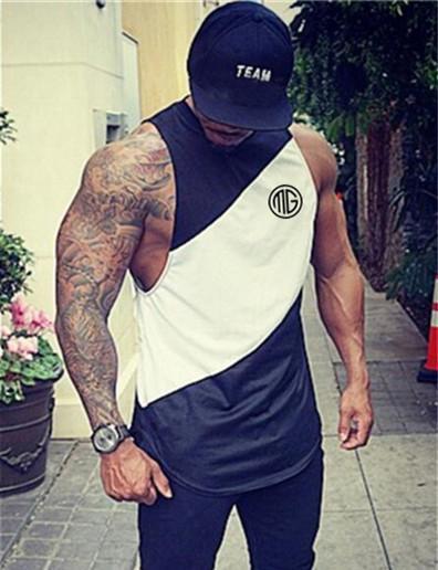 Mens Hooded Bodybuilding Tank Top
