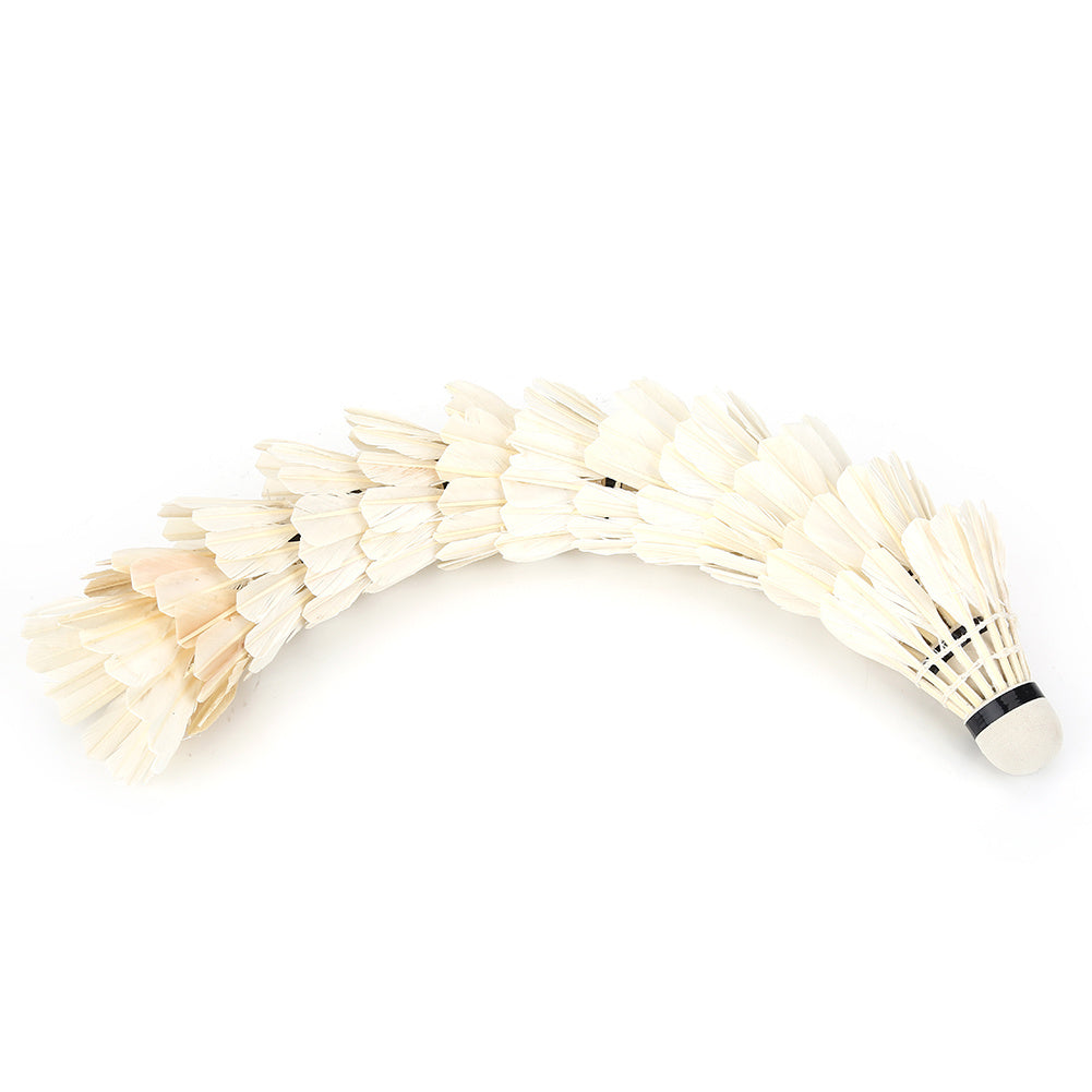 12Pcs/Lot White Feather Badminton Balls Shuttlecocks Outdoor Sports Training Accessory