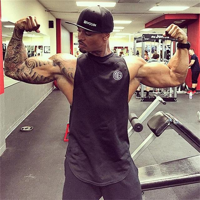 Mens Hooded Bodybuilding Tank Top