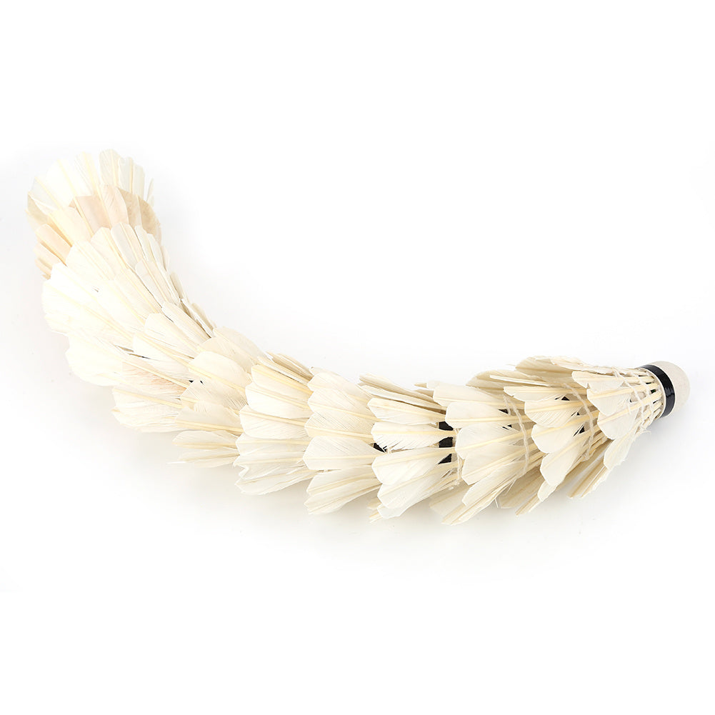12Pcs/Lot White Feather Badminton Balls Shuttlecocks Outdoor Sports Training Accessory