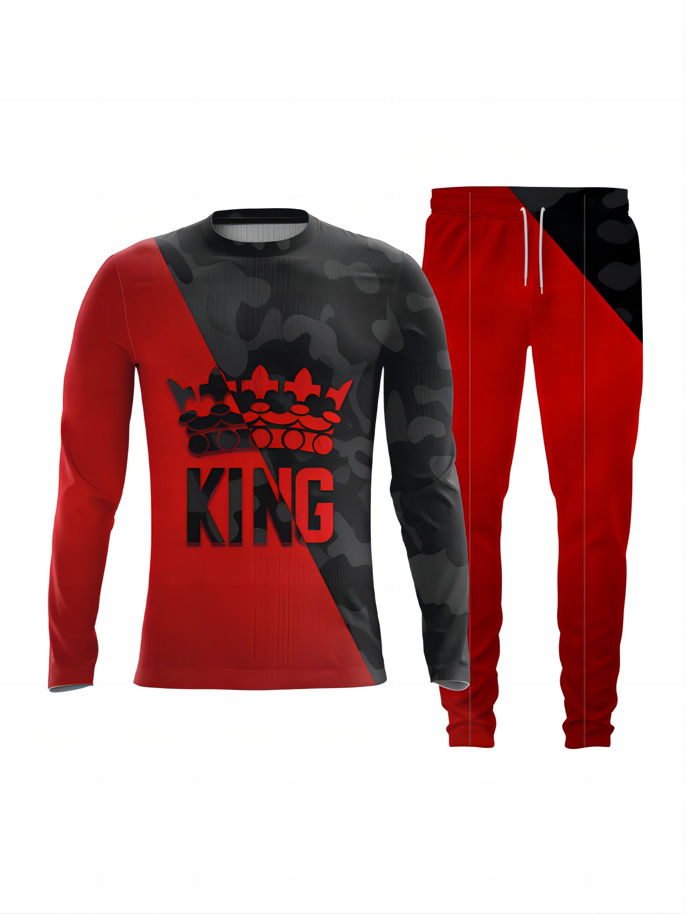 Wear Kings Tracksuit Sports And Leisure Suit Printed T-shirt Length