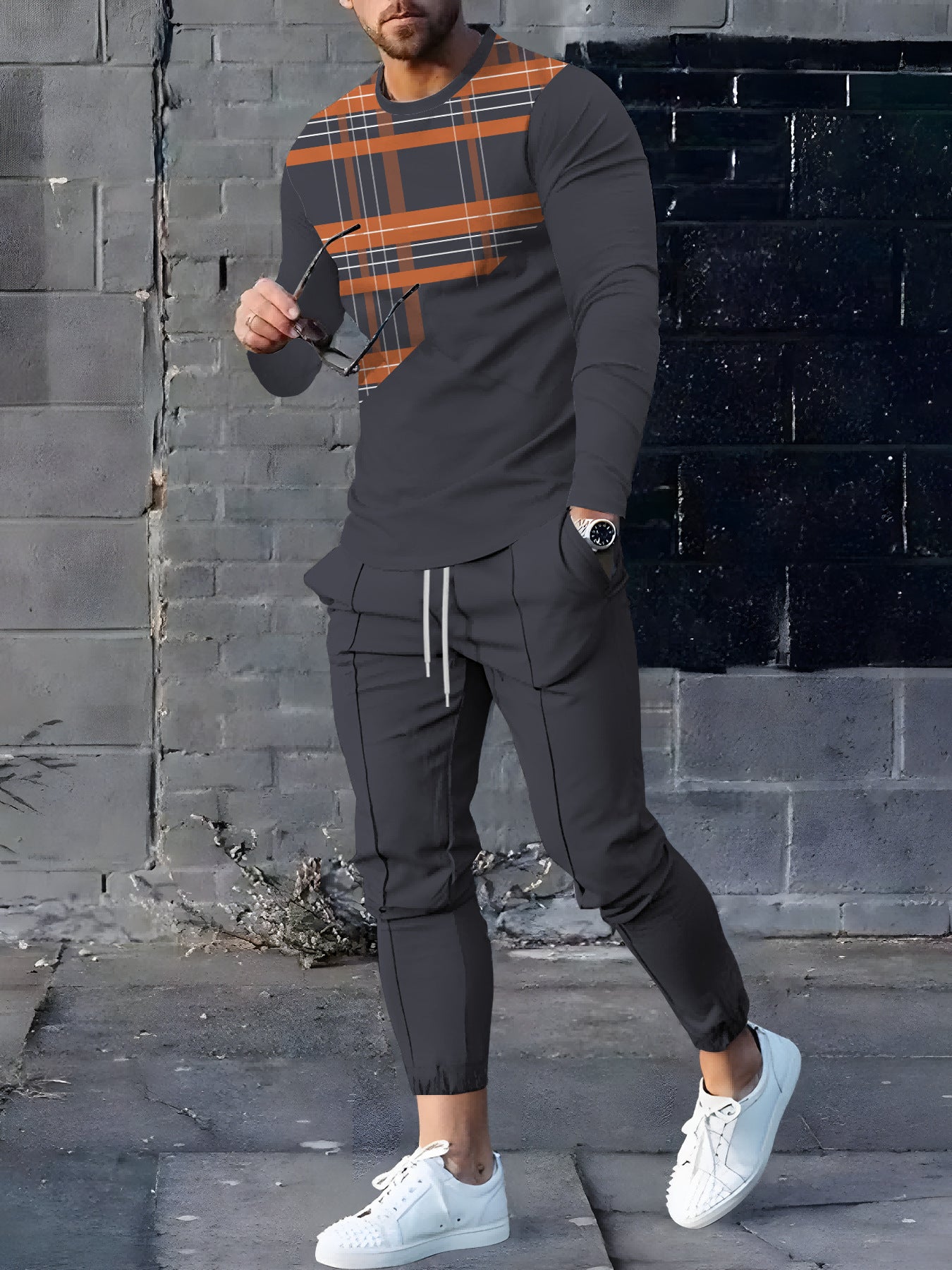 Wear Kings Tracksuit Sports And Leisure Suit Printed T-shirt Length